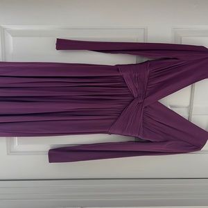 Plum mid length dress